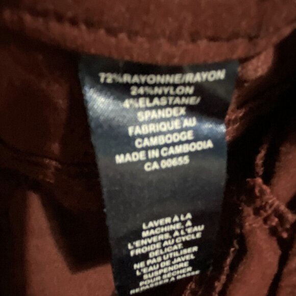 Reitmans Jeans Womens Size 9 Burgundy Polyester Stertch Bootcut Mid-Rise Pockets - Picture 5 of 12